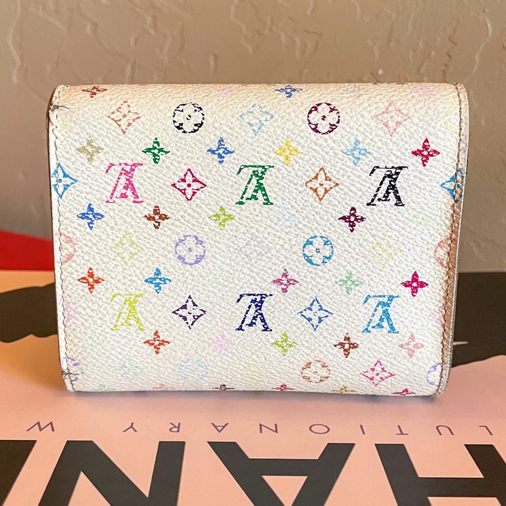 Louis Vuitton Monogram Multicolor Tri-Fold Wallet Vintage Joey Takashi Murakami‎